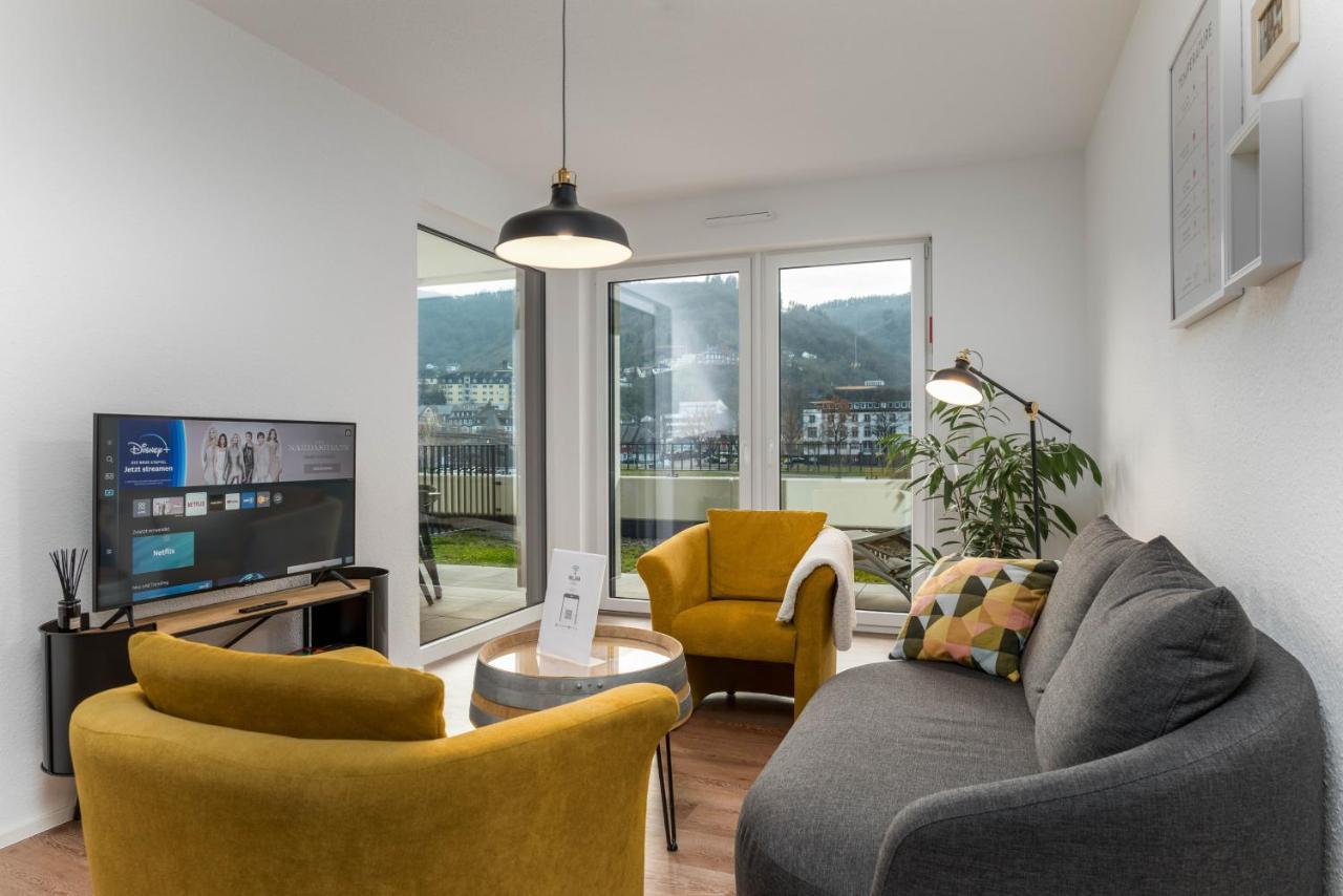 Vivamosel: Appartement Mit Mosel & Burgblick - Balkon - Parken - Aufzug - Fahrradraum โคเคห์ม ภายนอก รูปภาพ